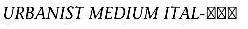 URBANIST MEDIUM ITAL字体转换